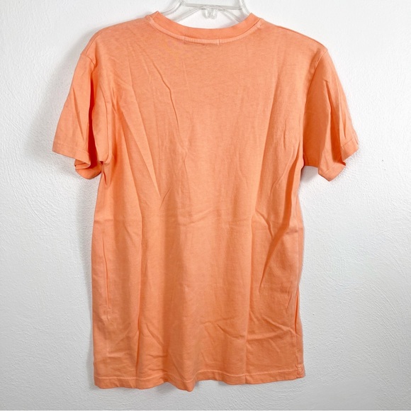 Daydreamer Crewneck Short Sleeve Tee in Peach Orange Sherbert - Picture 4 of 5